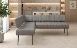 Gepolsterte Essbank Montero aus robustem Stoff mit Metallbeinen