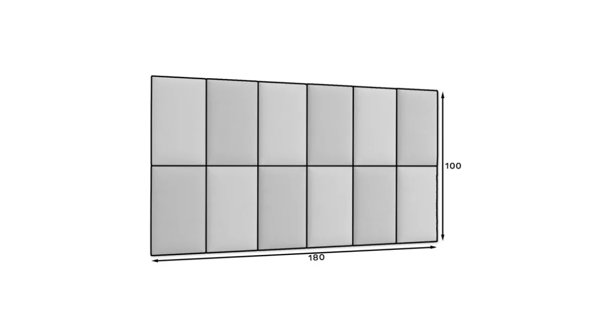 Gepolstertes Wandpaneel - Set Samt 180x100 cm