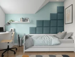 Gepolstertes Wandpaneel - Set Samt 200x160 cm