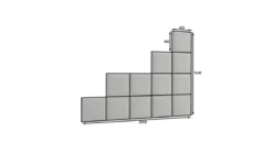 Gepolstertes Wandpaneel - Set Samt 200x160 cm
