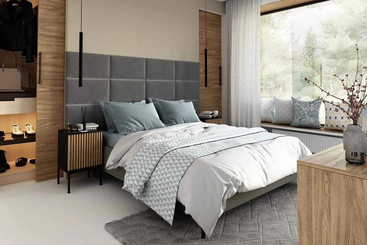 Gepolstertes Wandpaneel - Set Samt 240x90 cm