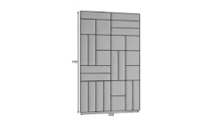Gepolstertes Wandpaneel - Set Samt 120x195 cm