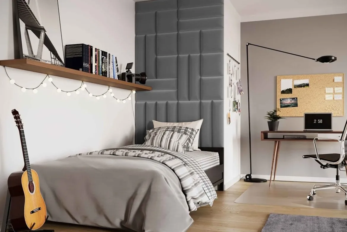 Gepolstertes Wandpaneel - Set Samt 120x195 cm