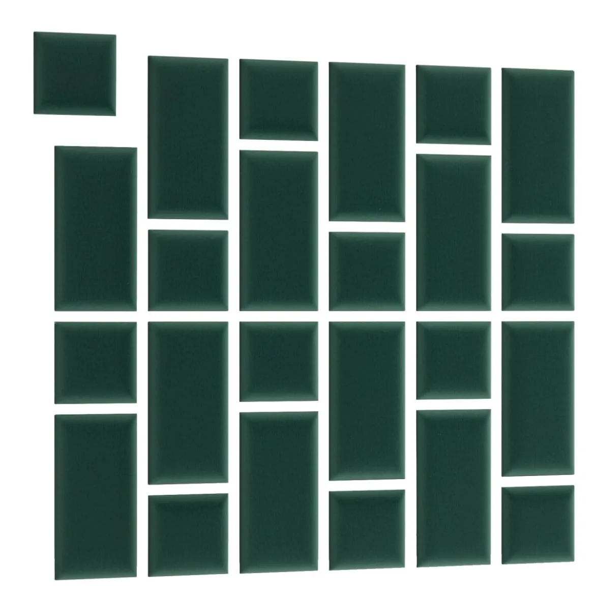 Gepolstertes Wandpaneel - Set Samt 180x180 cm