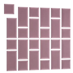 Gepolstertes Wandpaneel - Set Samt 180x180 cm