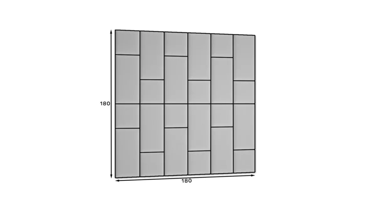 Gepolstertes Wandpaneel - Set Samt 180x180 cm