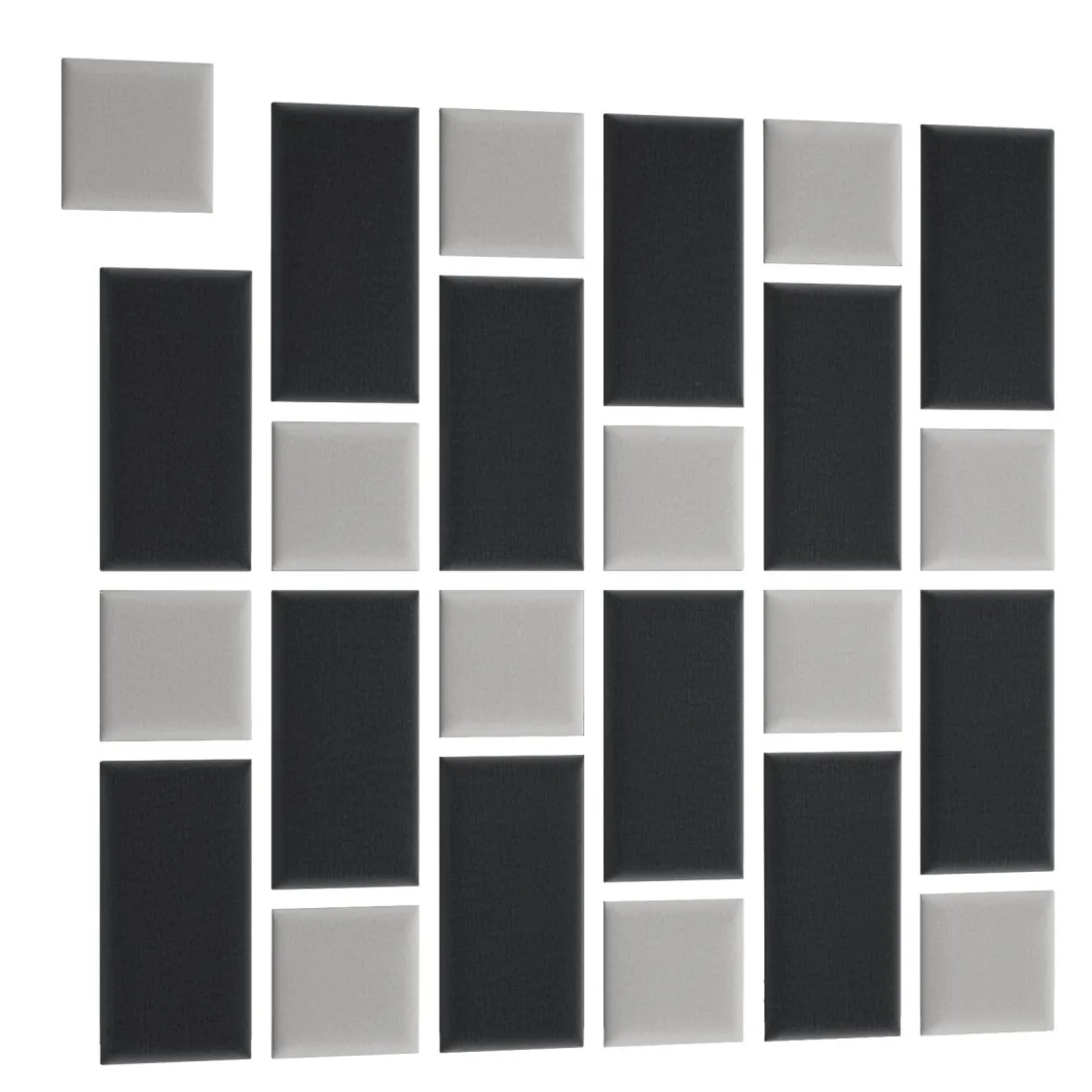 Gepolstertes Wandpaneel - Set Samt 180x180 cm