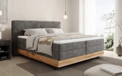 Holzbett/Boxspringbett Nero mit Stauraum in Cord