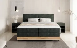 Holzbett/Boxspringbett Nero mit Stauraum in Cord