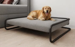 Hundebett Arlo 80 × 100 cm in Bouclé