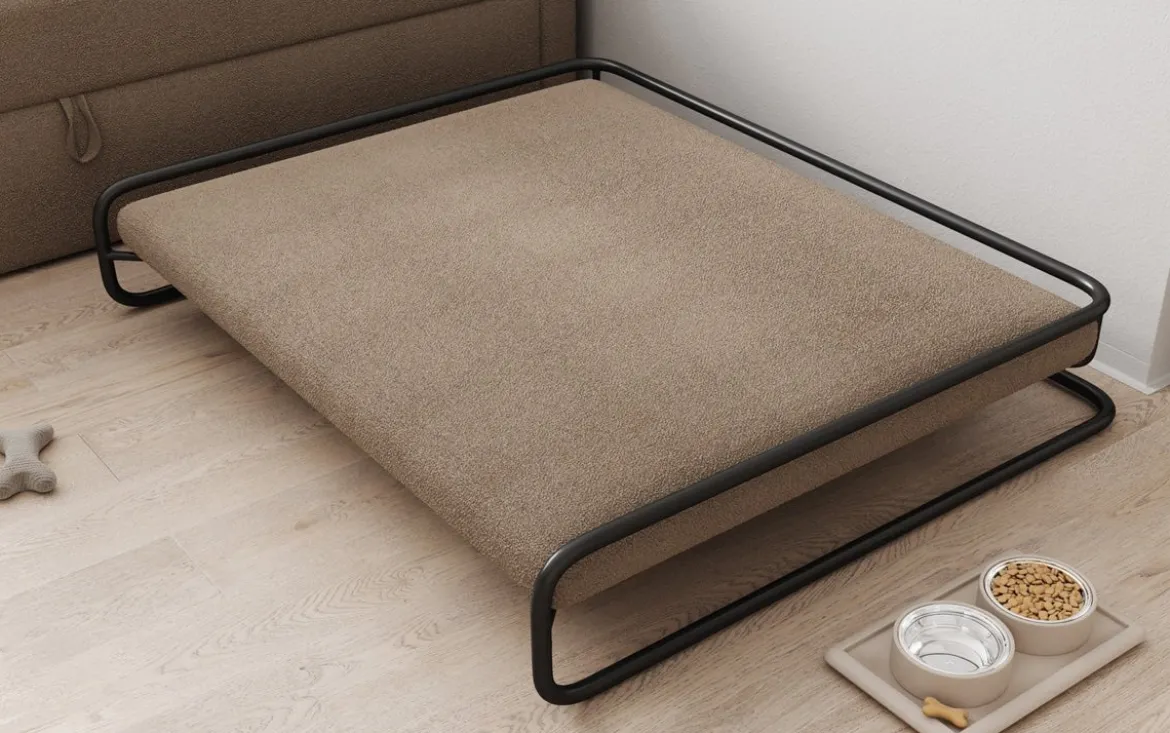 Hundebett Arlo 100×120 cm in Bouclé