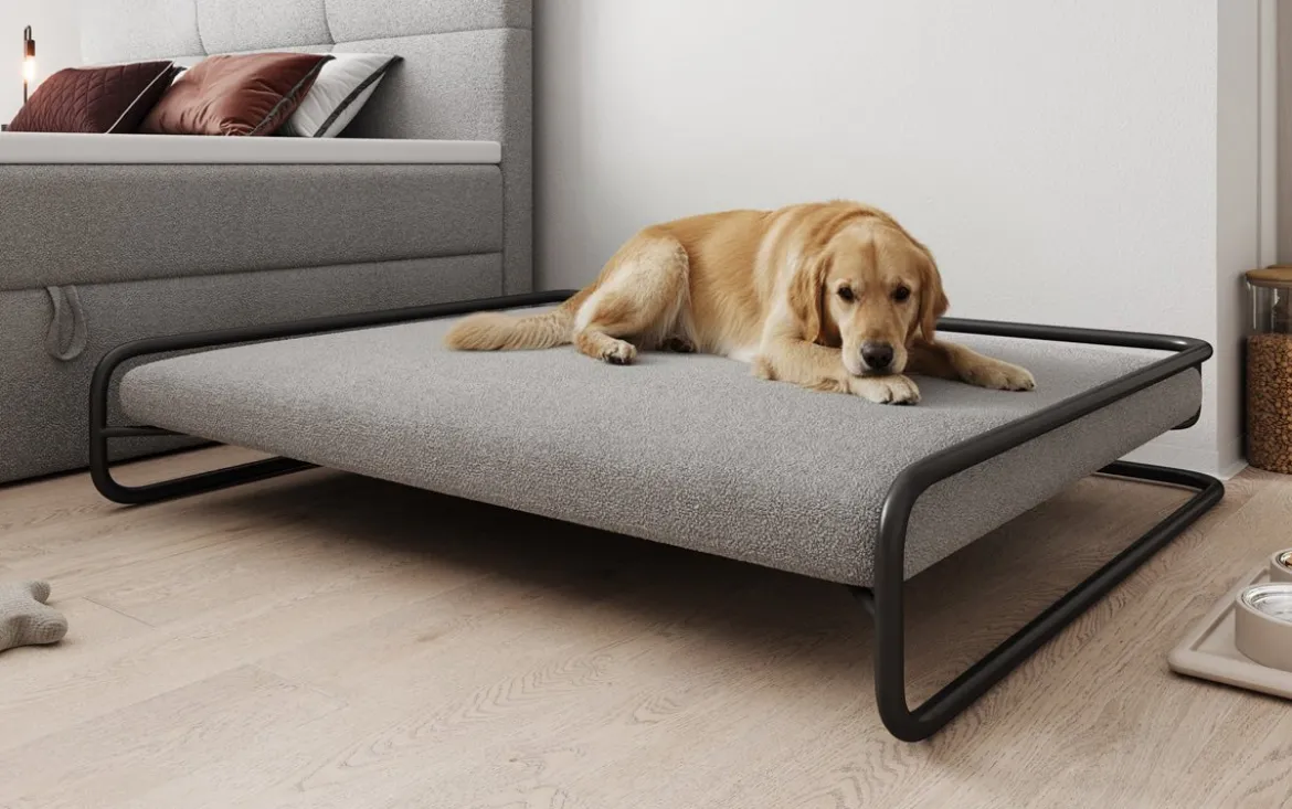Hundebett Arlo 100×120 cm in Bouclé