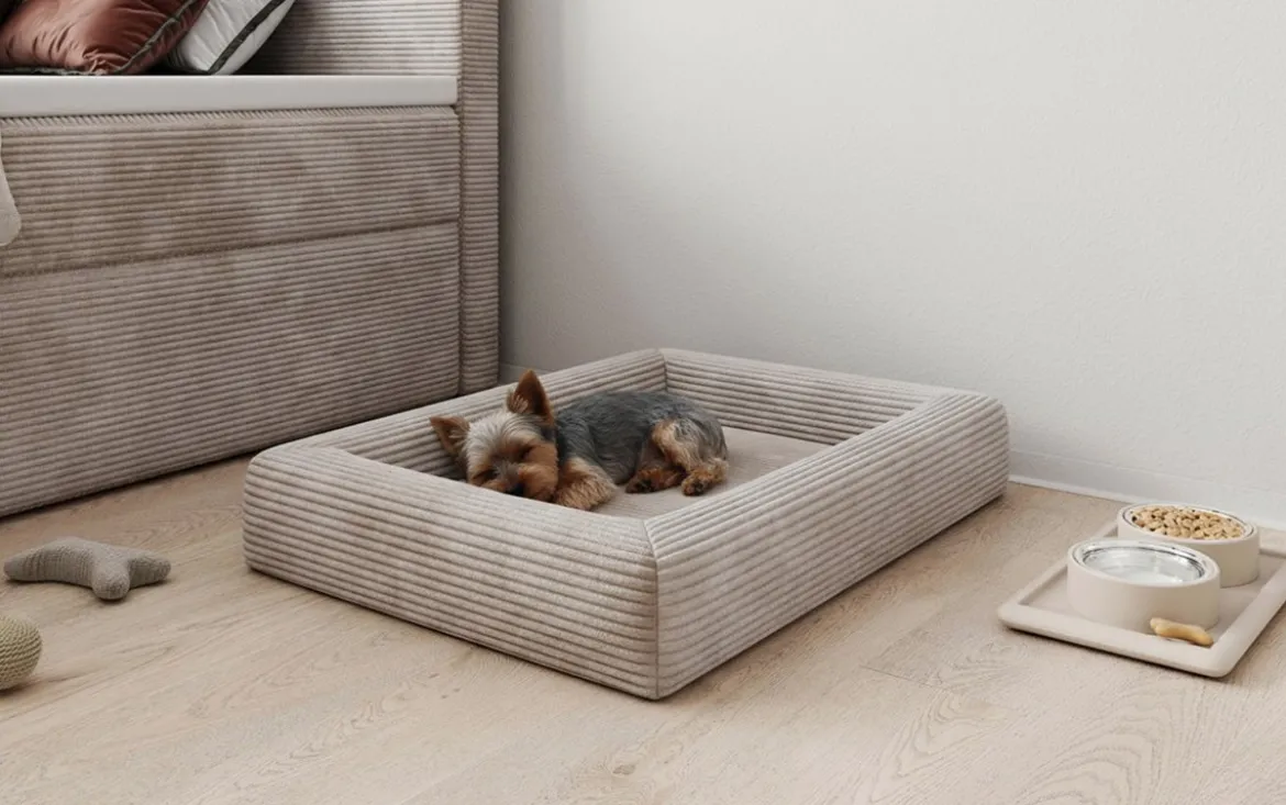 Hundebett Cordino 80 × 60 cm in Cord