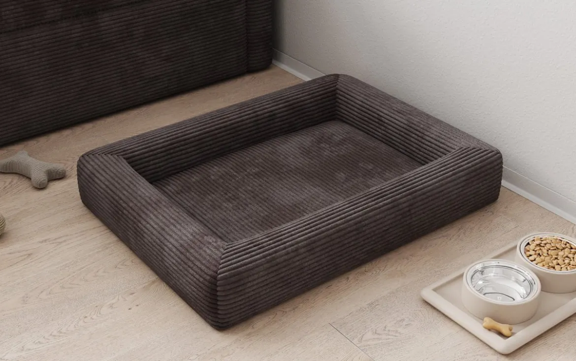 Hundebett Cordino 80 × 60 cm in Cord