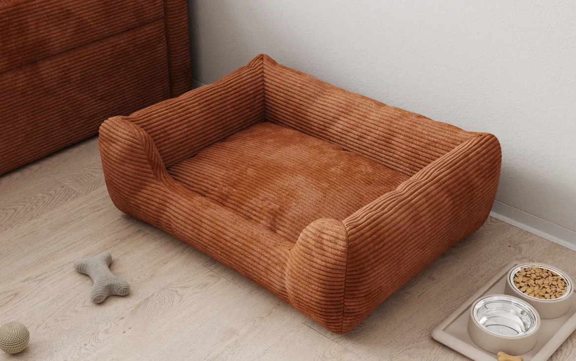 Hundebett Cosmo 60 × 80 cm in Cord