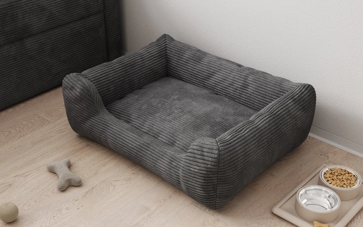 Hundebett Cosmo 60 × 80 cm in Cord