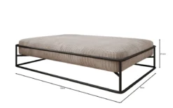 Hundebett Lumo 80 × 100 cm in Cord
