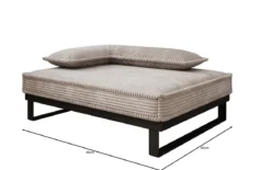 Hundebett Milo – 80×60 cm mit Cordbezug & Metallrahmen