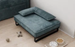 Hundebett Milo – 80×60 cm mit Cordbezug & Metallrahmen