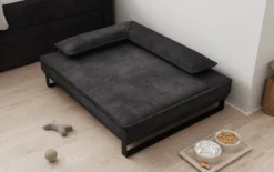 Hundebett Milo – 80×100 cm mit Cordbezug & Metallrahmen