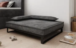 Hundebett Milo – 80×100 cm mit Cordbezug & Metallrahmen