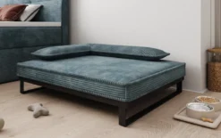 Hundebett Milo – 80×100 cm mit Cordbezug & Metallrahmen