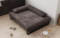 Hundebett Milo – 80×100 cm mit Cordbezug & Metallrahmen
