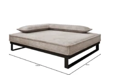Hundebett Milo – 80×100 cm mit Cordbezug & Metallrahmen