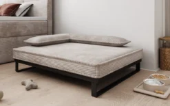 Hundebett Milo – 80×100 cm mit Cordbezug & Metallrahmen