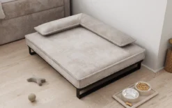 Hundebett Milo – 80×100 cm mit Cordbezug & Metallrahmen
