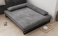 Hundebett Milo – 100x120 cm mit Cordbezug & Metallrahmen