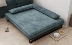 Hundebett Milo – 100x120 cm mit Cordbezug & Metallrahmen