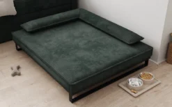 Hundebett Milo – 100x120 cm mit Cordbezug & Metallrahmen