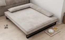 Hundebett Milo – 100x120 cm mit Cordbezug & Metallrahmen