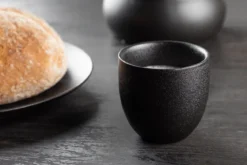 Kaffeetassen Black Swan II - 2er-Set ohne Griff, aus robustem Keramik
