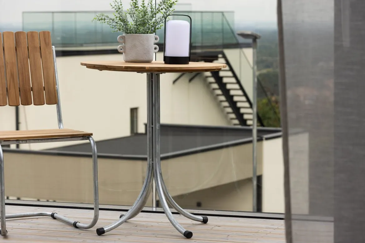 Kaffeetisch Helga - Ø65 mit Tischplatte in Natur-Optik