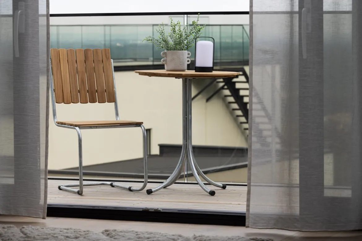 Kaffeetisch Helga - Ø65 mit Tischplatte in Natur-Optik