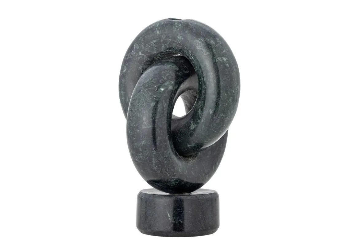 Kerzenhalter Arvik – Skulpturaler Marmor in Grün