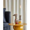 Kerzenhalter Aviya – Handbemalte Vogelfigur mit floralen Details