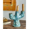 Kerzenhalter Biru – Steingut mit reaktiver Glasur in Blau
