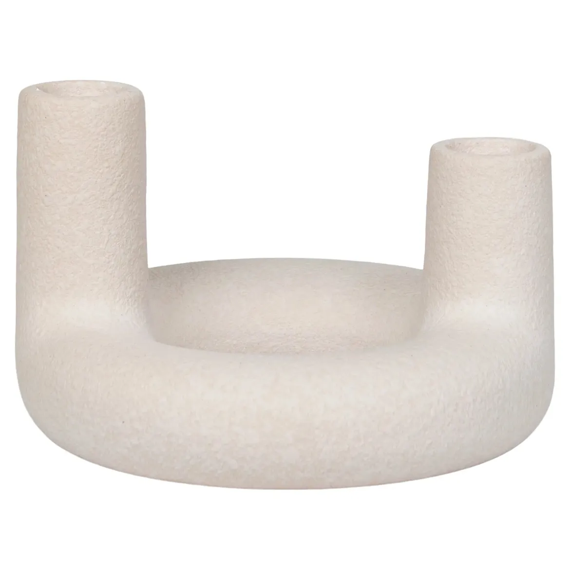 Kerzenhalter „Ceramo Duo“ – Keramik in Beige