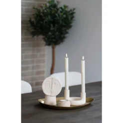 Kerzenhalter „Ceramo Duo“ – Keramik in Beige