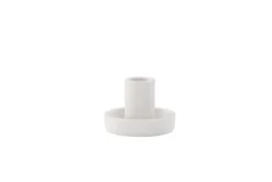 Kerzenhalter Cocobello - Ø11 cm aus Color Clay in Beige oder Weiß