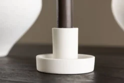 Kerzenhalter Cocobello - Ø11 cm aus Color Clay in Beige oder Weiß