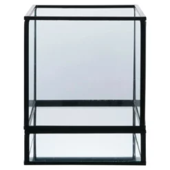 Kerzenhalter „Ferro Glas“ – Metall & Glas in Schwarz