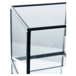 Kerzenhalter „Ferro Glas“ – Metall & Glas in Schwarz