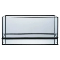 Kerzenhalter „Ferro Recta“ – Metall & Glas in Schwarz