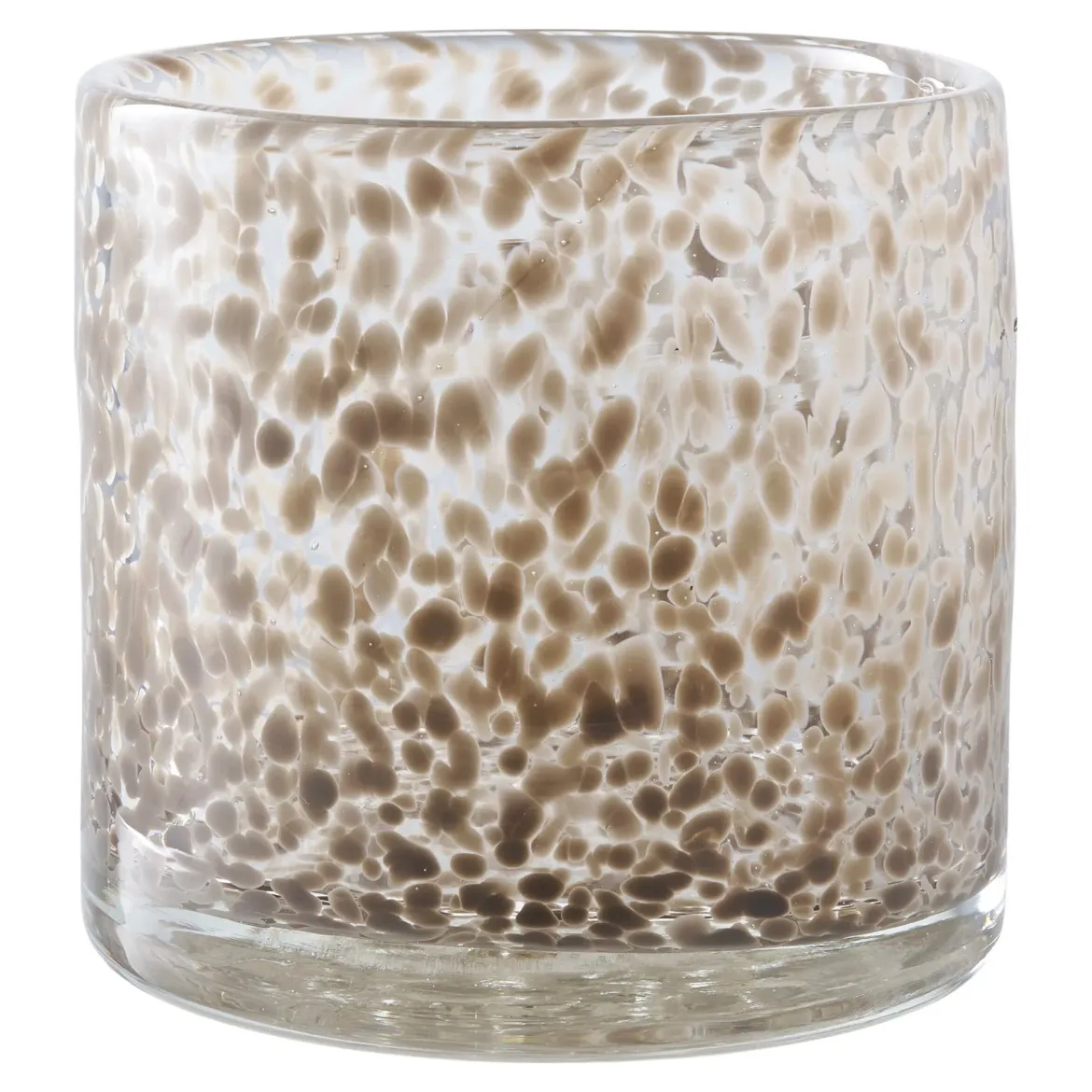 Kerzenhalter „Marmora“ – Glas in Hellbraun
