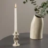Kerzenhalter Medelin - Ø6 cm aus Steinzeug in der Farbe Beige