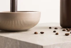 Kerzenhalter Milica - Ø18 cm aus Steinzeug in Beige